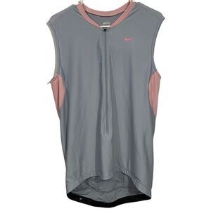 Nike Fit Dry Zip Closure Muscle Activewear Tank